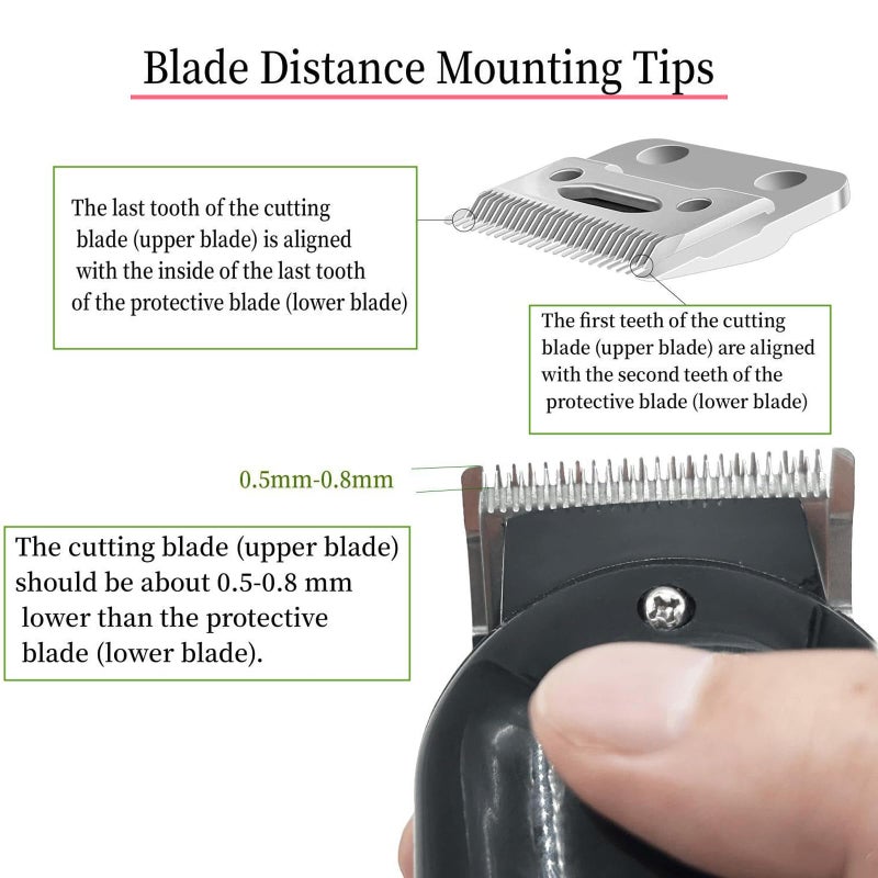 GERILKAI 1 Pack Blade Fit for Wahl Clipper Blades Replacement,Compatible for Wahl Clipper 2 Hole Clipper Blade Replacement Blades - Image 5