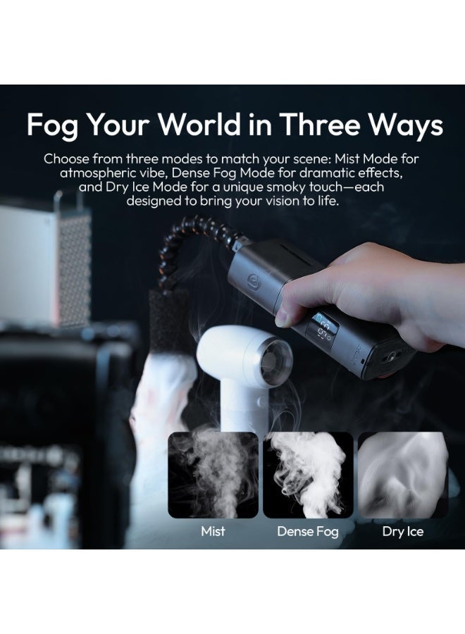 يولانزي جهاز ضباب محمول من طراز ULANZI FM02 FILMOG X طراز X073، يعمل بالبطارية بقوة 30 وات، جهاز ضباب محمول باليد، ملحقات كاميرا لتصوير الفيديو، وتصوير شخصيات الطعام - Image 2