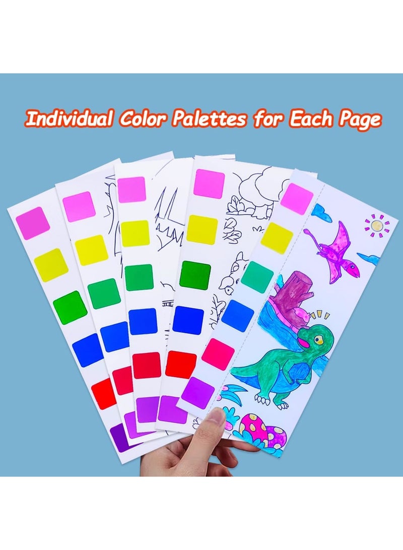 SYOSI Watercolor Painting Books for Toddlers, Travel-Friendly Paint with Water Kits, Arts and Crafts Set for Kids Ages 2-6, Fun Coloring Activity for Boys and Girls,6 Pack - Image 5