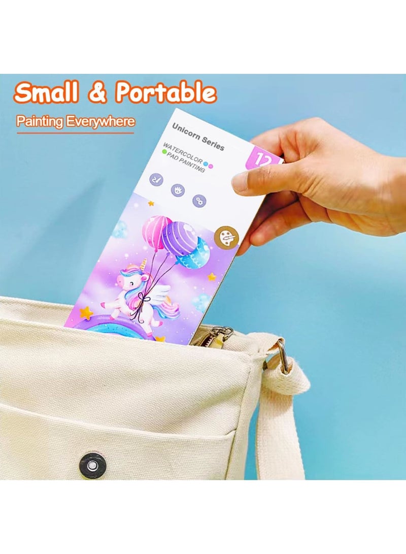 SYOSI Watercolor Painting Books for Toddlers, Travel-Friendly Paint with Water Kits, Arts and Crafts Set for Kids Ages 2-6, Fun Coloring Activity for Boys and Girls,6 Pack - Image 4