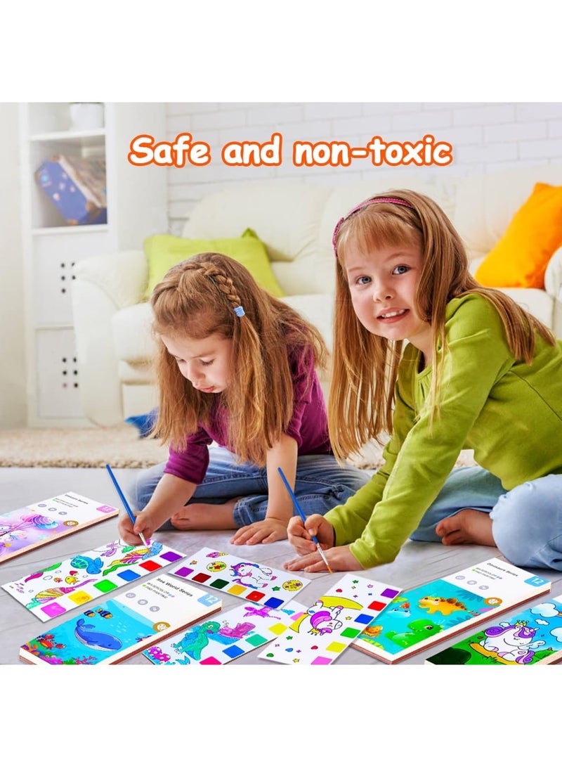 SYOSI Watercolor Painting Books for Toddlers, Travel-Friendly Paint with Water Kits, Arts and Crafts Set for Kids Ages 2-6, Fun Coloring Activity for Boys and Girls,6 Pack - Image 2