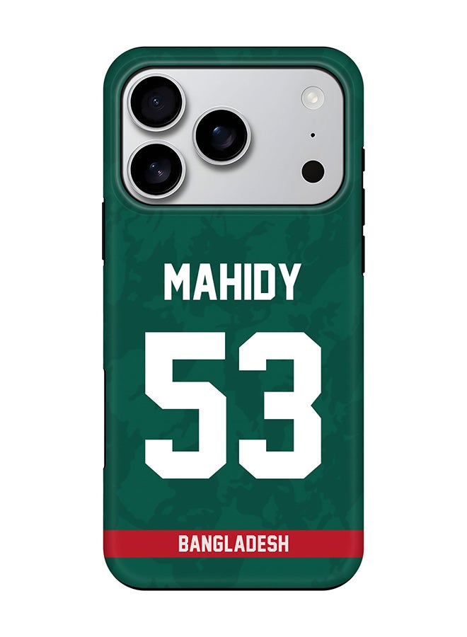 Stylizedd Tough Pro Magnetic Case for iPhone 17 Pro, Dual Layer hybrid PC + TPU Mobile Cover Matte - Bangladesh Mehidy Hasan Miraz, Jersey 53