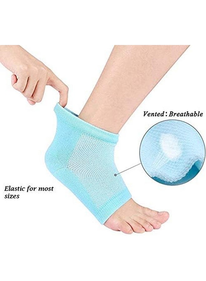 VIROLEP Heels Moisturizing Socks for Dry Cracked Heels Repair - Moisturizing Gel Heel Sleeves Open Toe Comfy Socks Day Night - Image 2