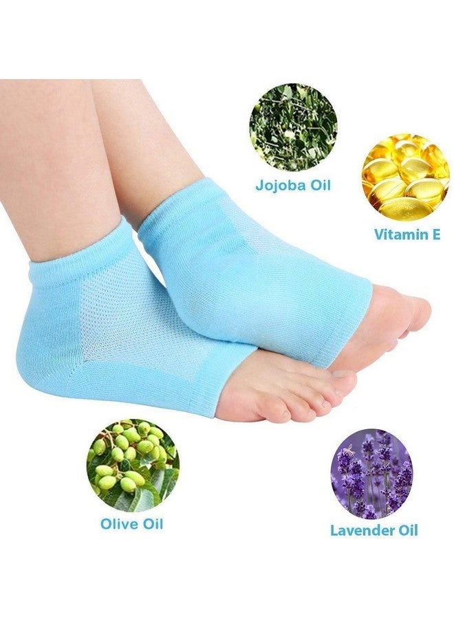 VIROLEP Heels Moisturizing Socks for Dry Cracked Heels Repair - Moisturizing Gel Heel Sleeves Open Toe Comfy Socks Day Night - Image 3
