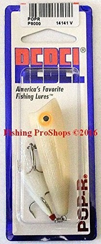 Rebel Lures Pop-R Topwater Popper Fishing Lure, Bone, Pop-R (1/4 oz) - Image 2