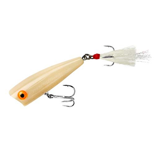 Rebel Lures Pop-R Topwater Popper Fishing Lure, Bone, Pop-R (1/4 oz) - Image 1