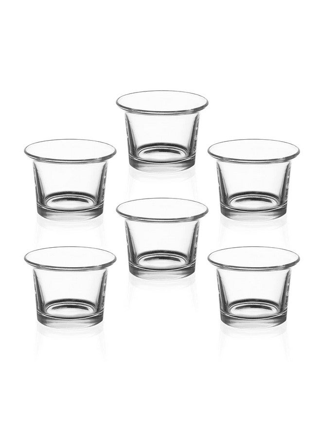 Royal Imports Royal Imports Candle Holder Hanging Oyster Votive Tealight Glass for Wedding, Birthday, Holiday & Home Decoration, Set of 6  - Image 1