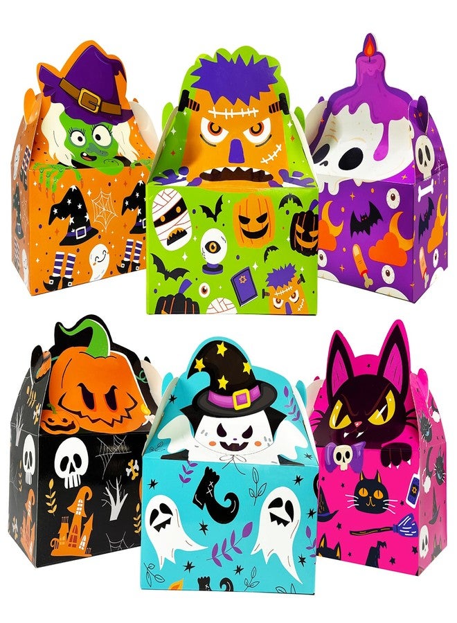 Kidepoch 24 Pcs Halloween Cardboard Boxes Funny Party Favors Boxes for Halloween Treat Boxes in Halloween Features for Candy Snacks Cookie Small Gifts - Image 1