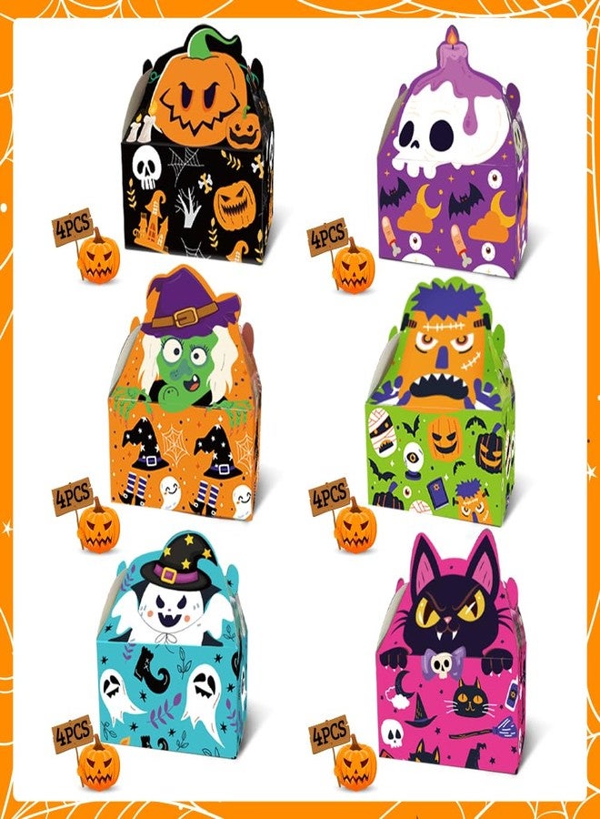 Kidepoch 24 Pcs Halloween Cardboard Boxes Funny Party Favors Boxes for Halloween Treat Boxes in Halloween Features for Candy Snacks Cookie Small Gifts - Image 4