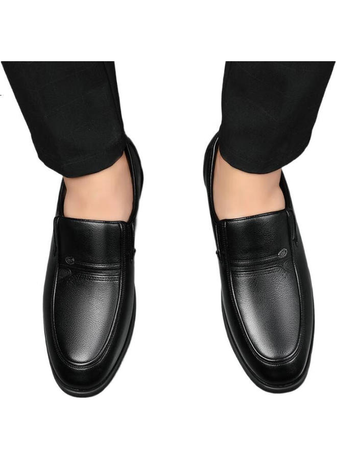 Poitulas Men'S Slip-On Business Casual Shoes Lightweight Formal Shoes Wedding Shoes Men 1805 Black 39 - Image 3