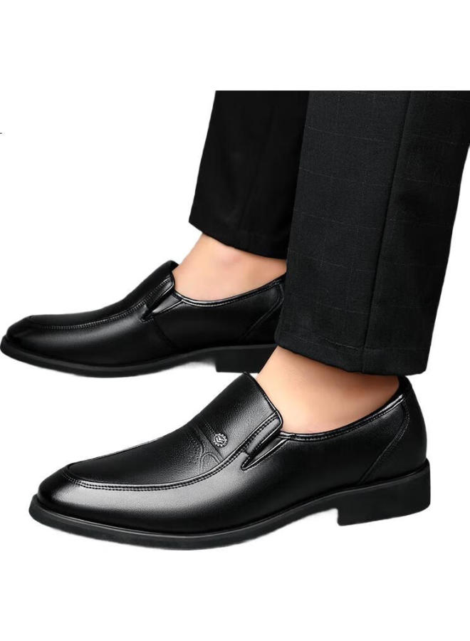 Poitulas Men'S Slip-On Business Casual Shoes Lightweight Formal Shoes Wedding Shoes Men 1805 Black 39 - Image 1