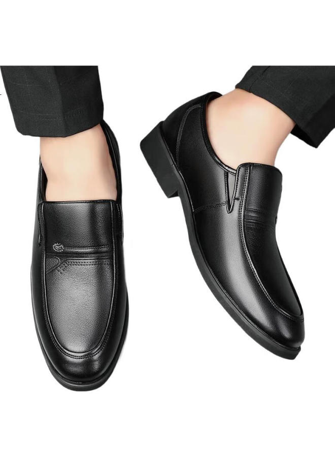Poitulas Men'S Slip-On Business Casual Shoes Lightweight Formal Shoes Wedding Shoes Men 1805 Black 39 - Image 2