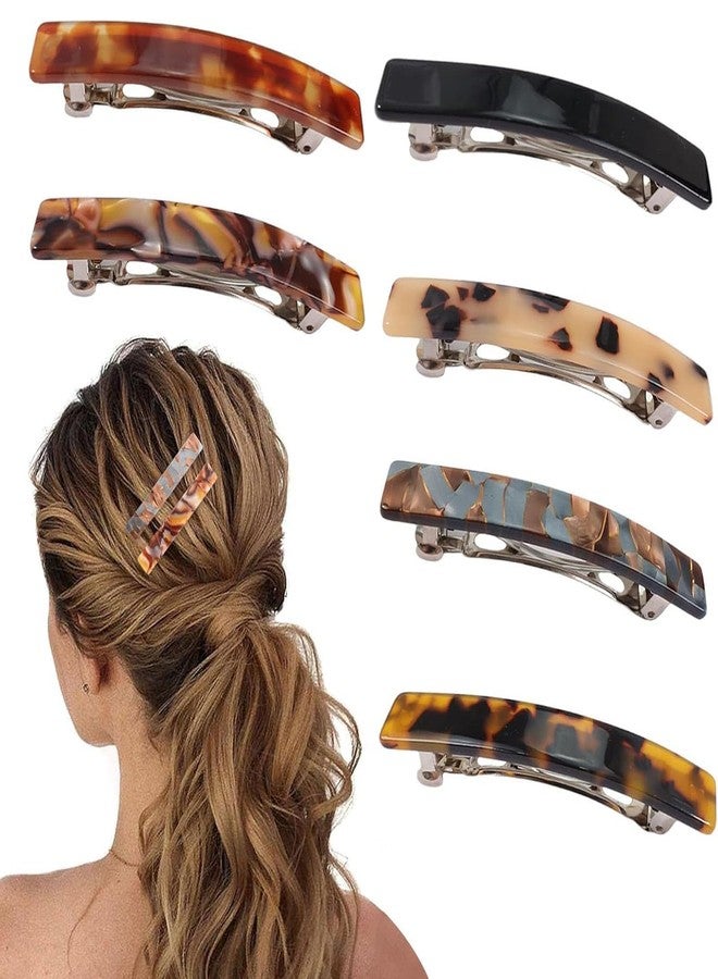 Aeenioy 6Pcs Hair Clips for Women, Small Acetate French Hair Barrettes, Spring Clips for Fine to Medium Hair, Everyday and Special Occasion Hair Accessories - Image 1