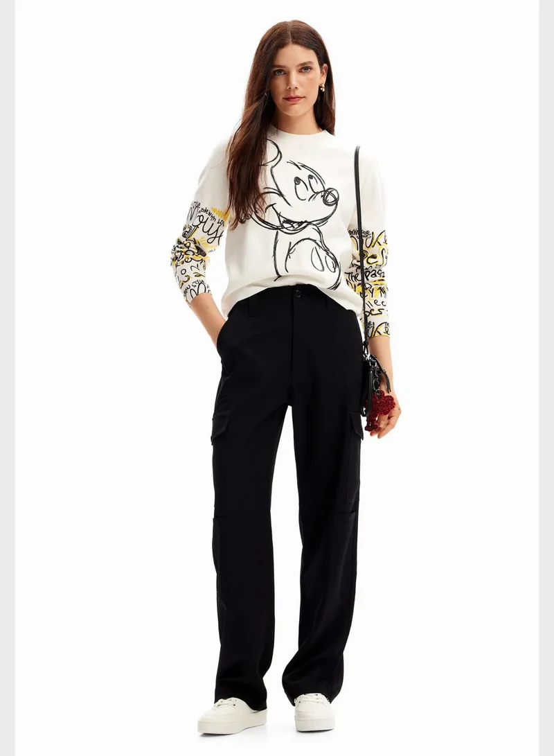 DESIGUAL Embroidered Crew Neck Sweatshirt