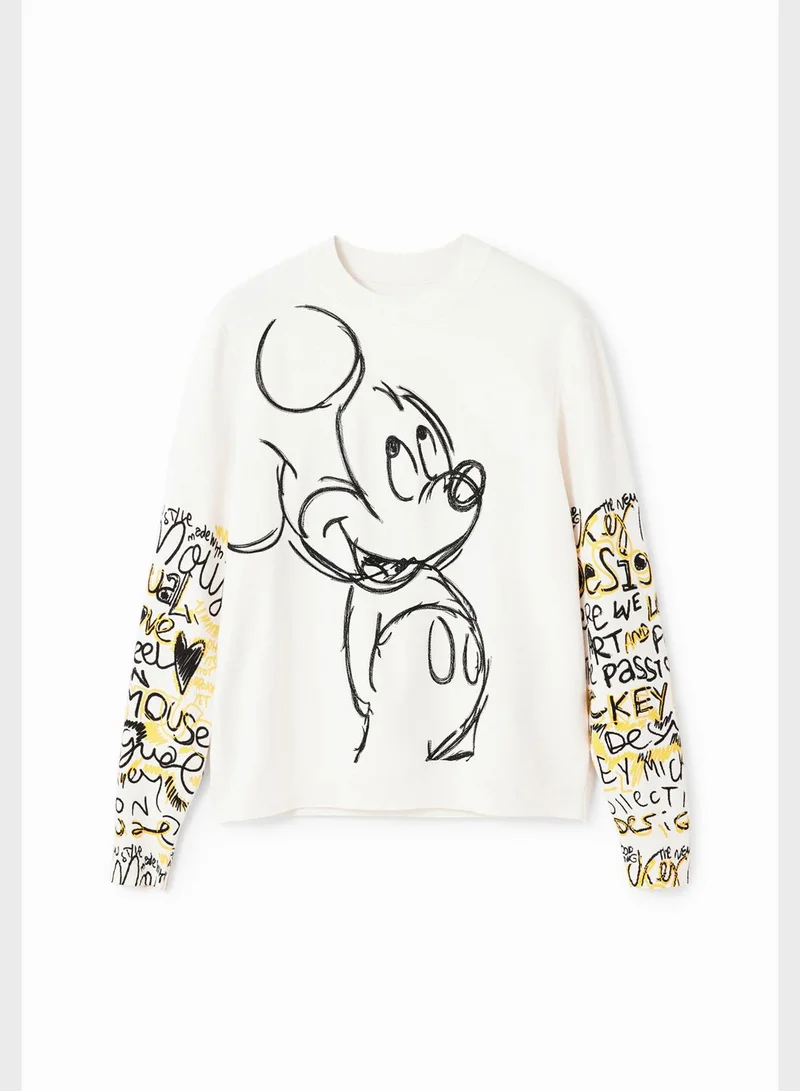 DESIGUAL Embroidered Crew Neck Sweatshirt