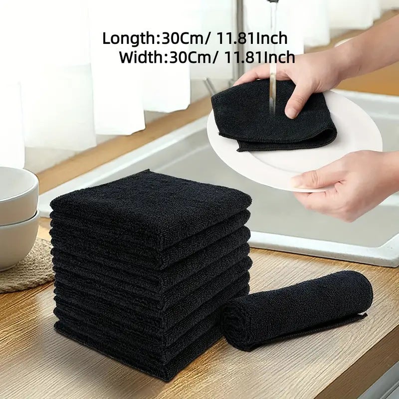 منشفة أطباق من الألياف الدقيقة، قطعة تنظيف المطبخ ماصة، 30 × 30 سم - Image 3