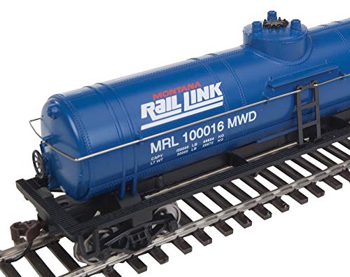 Walthers Trainline Tank Car-Ready to Run-Montana Rail Link (Blue, White) 931-1446 HO Scale Model Railroad - Freight Model - Image 2