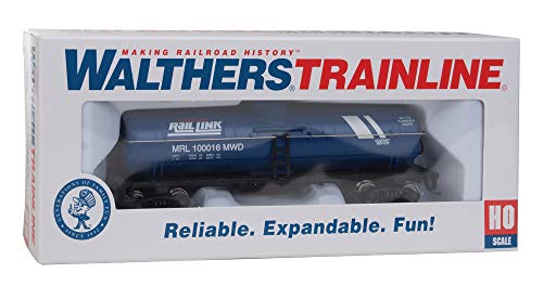 Walthers Trainline Tank Car-Ready to Run-Montana Rail Link (Blue, White) 931-1446 HO Scale Model Railroad - Freight Model - Image 5