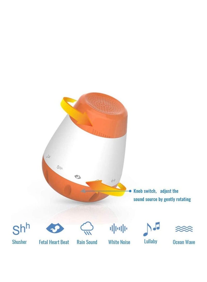 Womdee Noise Machine for Baby, Womdee Baby Sleep Soother Rechargeable Sound Machine with Auto Voice Sensor, 6 Soothing Nature Sounds & Lullaby for Baby - Image 3