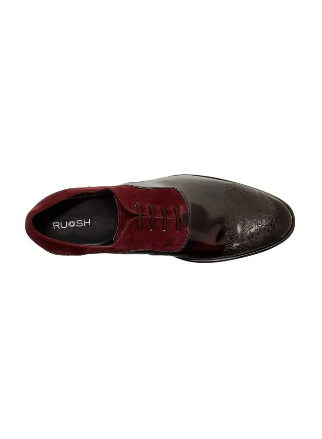 RUOSH Mens Oxford Derby Lace up Comfort Leather Work Office Formal Occasion Party Wear Premium Shoes