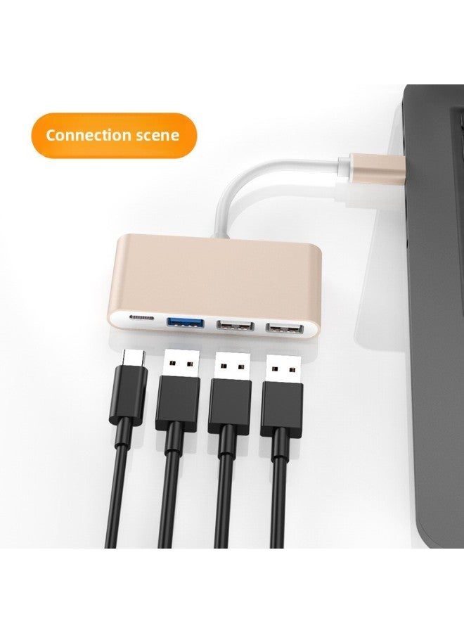Type-c To USB2.0 + USB3.0 + Pd Charging Four-in-one Hub USB-C3.1 Hub Expansion Dock-Color:Silver Gray  - Image 4