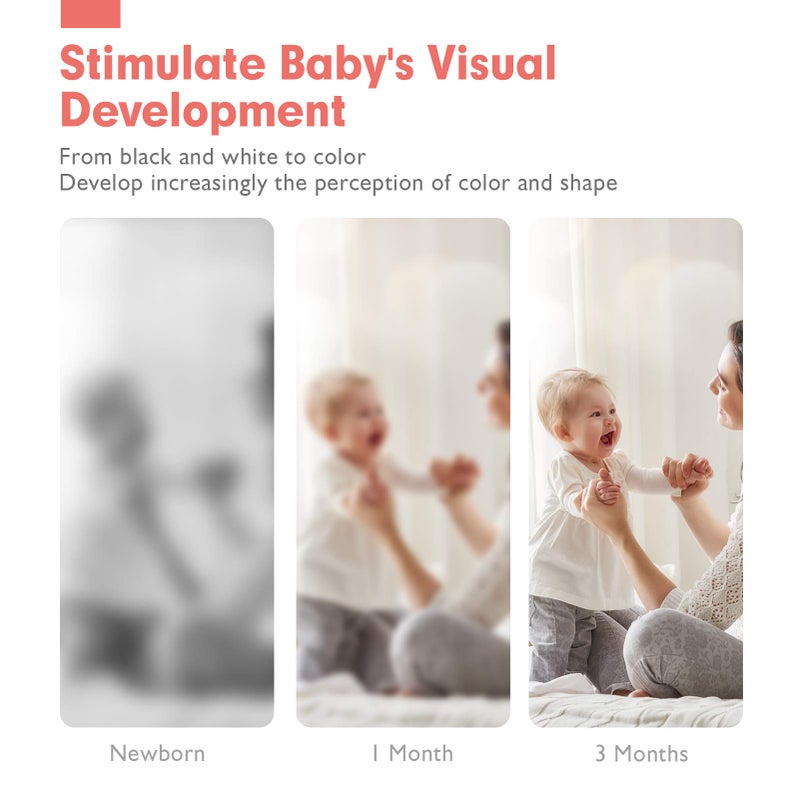hahaland 4 in 1 High Contrast Flash Cards for Visual Stimulation 80 Pcs Black and White Stimulus Cards Infant Newborn Toys 0 6 Months Black and White Visual Stimulus Cards Infant Newborn Baby Toys 0 3 - Image 3