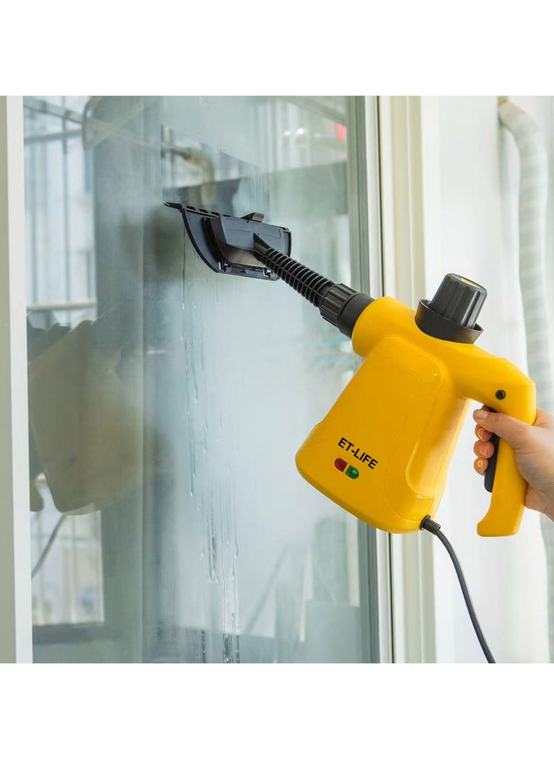 Handheld Steam Cleaner, 1000W Steamer for Cleaning, Multipurpose Portable Steam Cleaners for Home Use with Safety Lock and 9 Accessory Kit to Remove Grime, Grease and More, Save Time and Effort