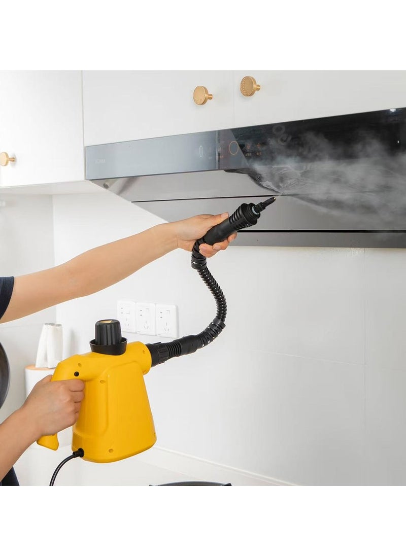 Handheld Steam Cleaner, 1000W Steamer for Cleaning, Multipurpose Portable Steam Cleaners for Home Use with Safety Lock and 9 Accessory Kit to Remove Grime, Grease and More, Save Time and Effort