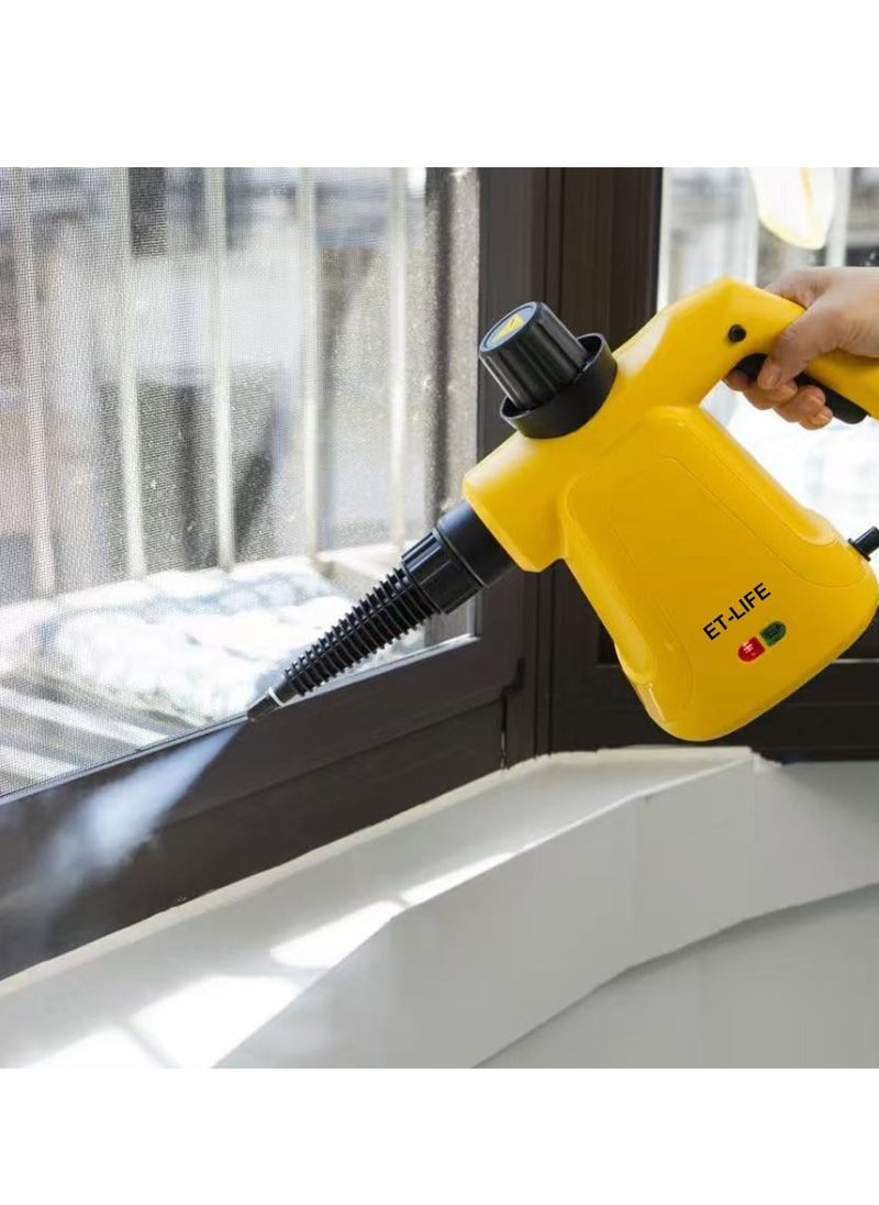 Handheld Steam Cleaner, 1000W Steamer for Cleaning, Multipurpose Portable Steam Cleaners for Home Use with Safety Lock and 9 Accessory Kit to Remove Grime, Grease and More, Save Time and Effort