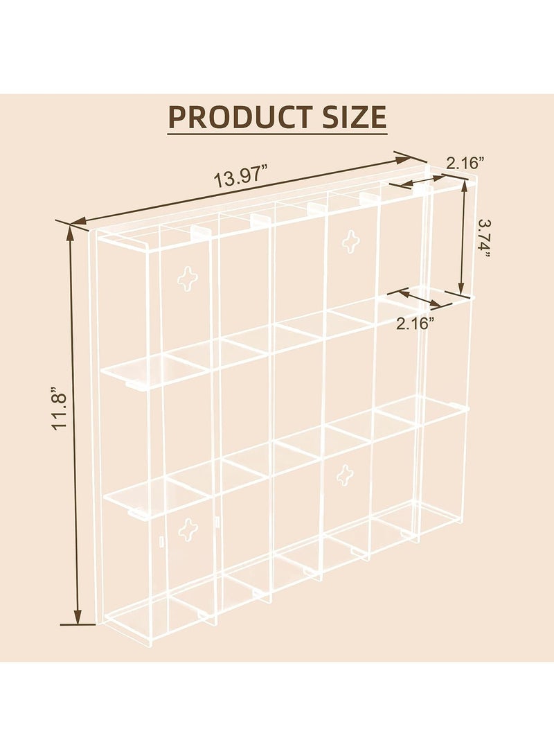 TPGP 2 Pack Acrylic Display Case, 18 Compartments Clear Showcase Organizer, 6 Tiers Matchbox Display Cabinet for Mini Toys, Hot Wheels - Image 4