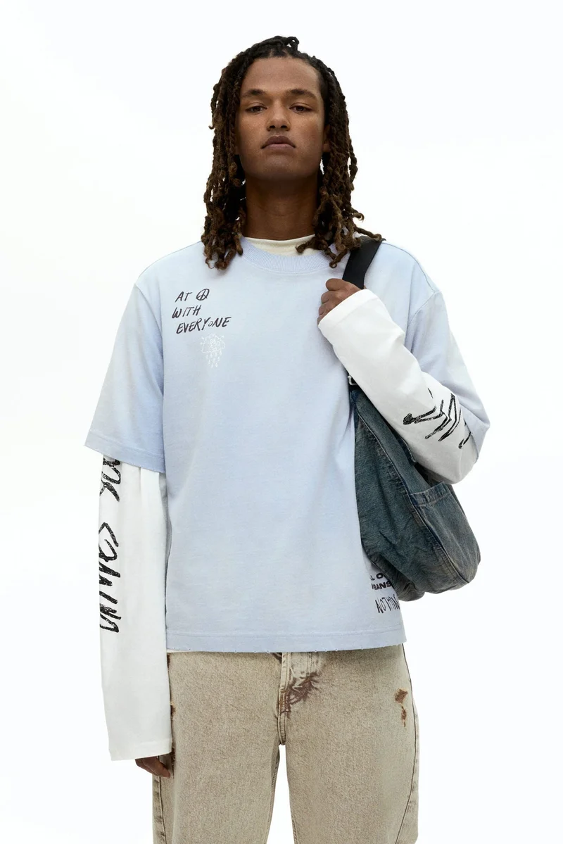 H&M Overized Fit Printed T-shirt