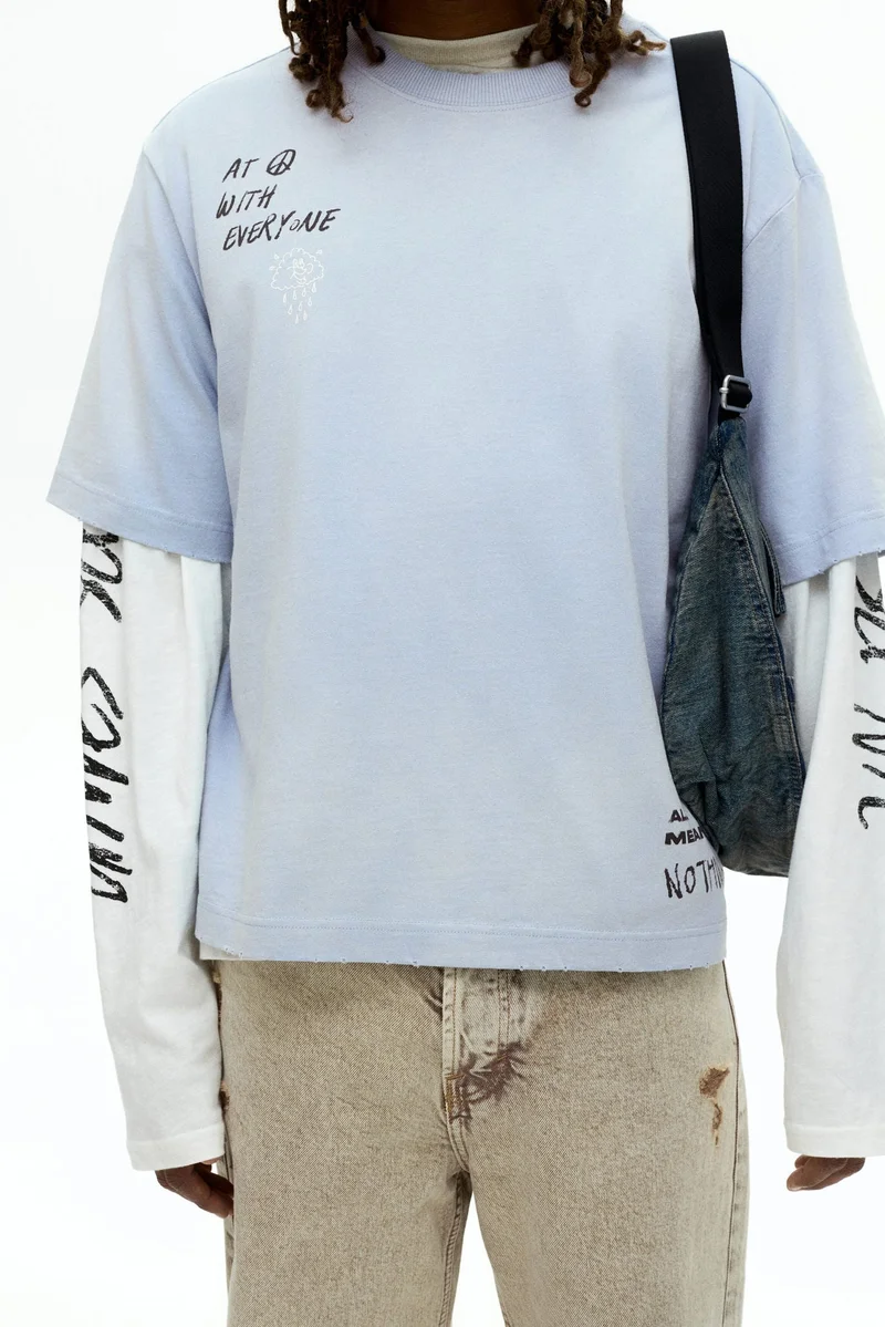 H&M Overized Fit Printed T-shirt