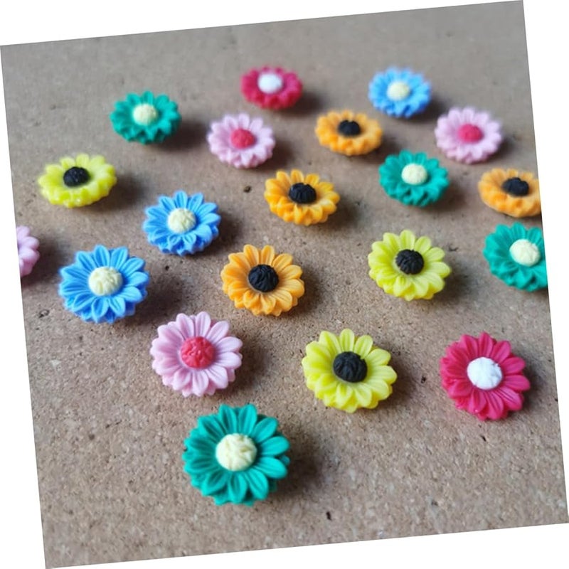 VILLCASE 20pcs Sunflower Push Pins for Bulletin Boards Cork Strips Home Office DIY Craft - Image 3