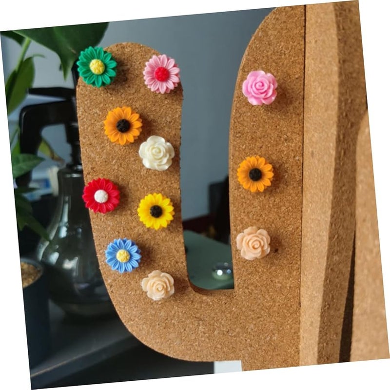 VILLCASE 20pcs Sunflower Push Pins for Bulletin Boards Cork Strips Home Office DIY Craft - Image 4