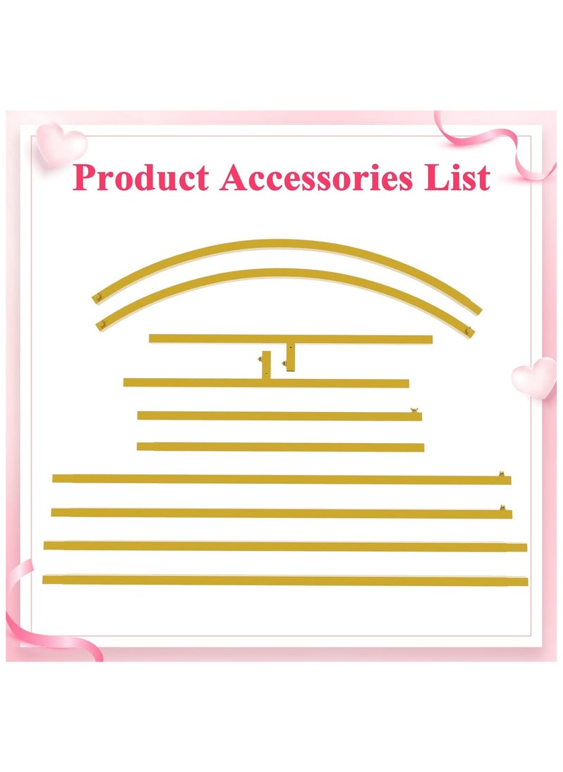 Jorunb 6.6 FT Wedding Arch Backdrop Stand Gold Metal Backdrop Stand for Wedding Ceremony Birthday Party Bridal Baby Shower Photo Booth Garden Floral Balloon Arch Decoration  - Image 5