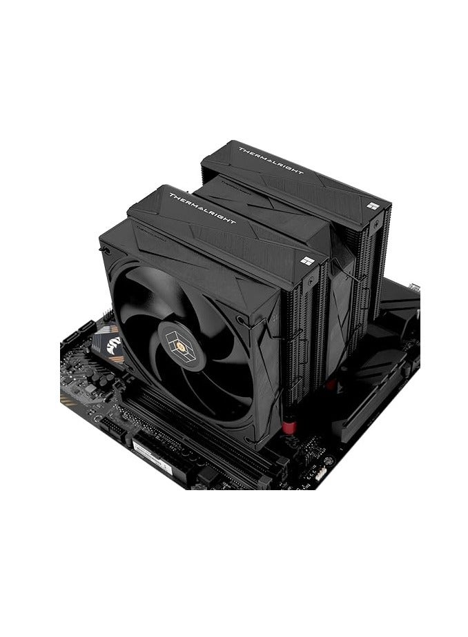Thermalright Royal Pretor 130 Black CPU Air Cooler,6 Heat Pipes Dual Towers Cooler,with Dual PWM Fans,1500RPM Speed,Desktop Cooler for Intel 1700/1851/2011/115X,AM5,TL-H12-X28 and TL-HD13-X28 PWM Fan - Image 2