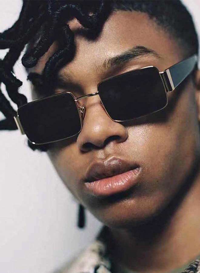 Long Keeper Retro Rectangle Sunglasses for Women Men Metal Frame Trendy Vintage Small 90s Sun Glasses UV Protection - Image 5