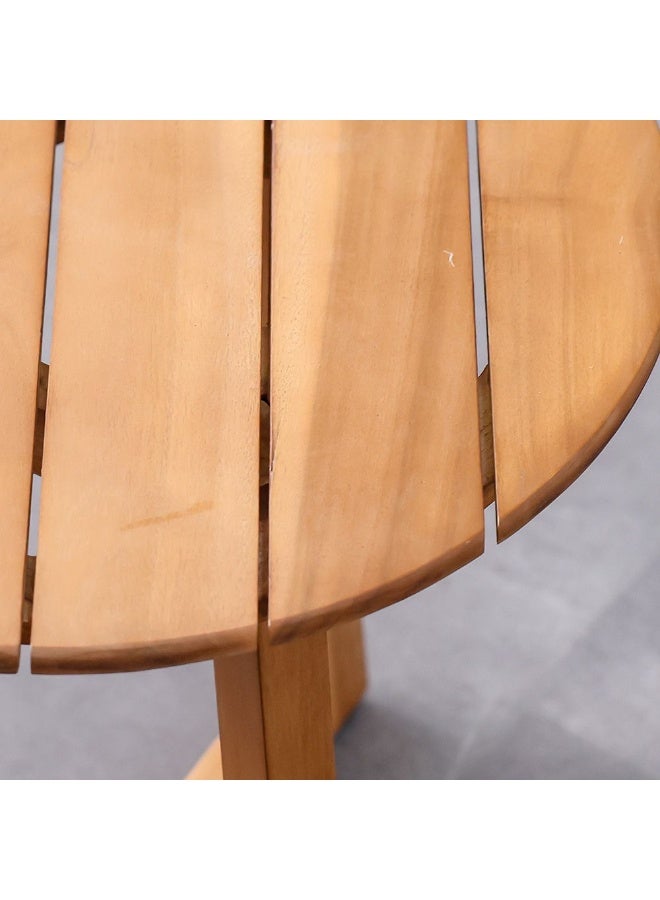 DANUBE HOME طقم شرفة خشبي ترافيس 2+1، أثاث فناء خارجي مع 2 كرسي وطاولة قهوة، طقم شرفة خشبي متين للحديقة، التراس والفناء الخلفي – بني - Image 2