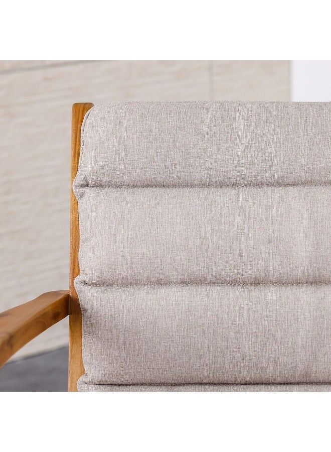 DANUBE HOME طقم شرفة خشبي ترافيس 2+1، أثاث فناء خارجي مع 2 كرسي وطاولة قهوة، طقم شرفة خشبي متين للحديقة، التراس والفناء الخلفي – بني - Image 4