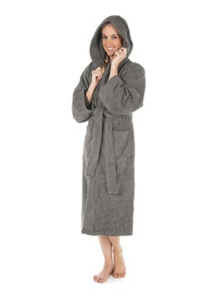Grey Color Unisex Hotel Spa Terry Bathrobe XL Size
