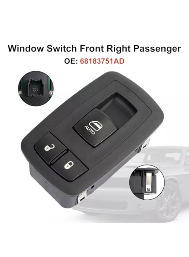 Starwell Power Window Switch Front Right Passenger Side Compatible with Dodge Challenger 2015-2021 | Replaces# 68183751AD, 68183751AA, 68183751AB, 68183751AC - Image 3