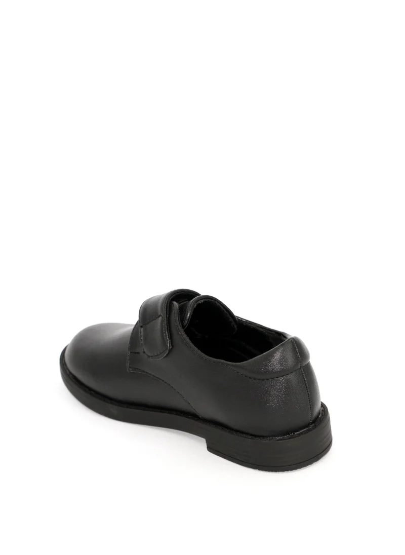 جيومني Boys School Shoes – Durable Black Formal Uniform Footwear for Kids | Anti-Slip Sole, Cushioned Insole, Easy Closure | Ideal for Daily Use & School Activities