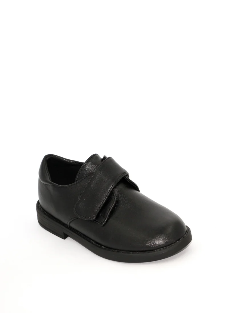 جيومني Boys School Shoes – Durable Black Formal Uniform Footwear for Kids | Anti-Slip Sole, Cushioned Insole, Easy Closure | Ideal for Daily Use & School Activities