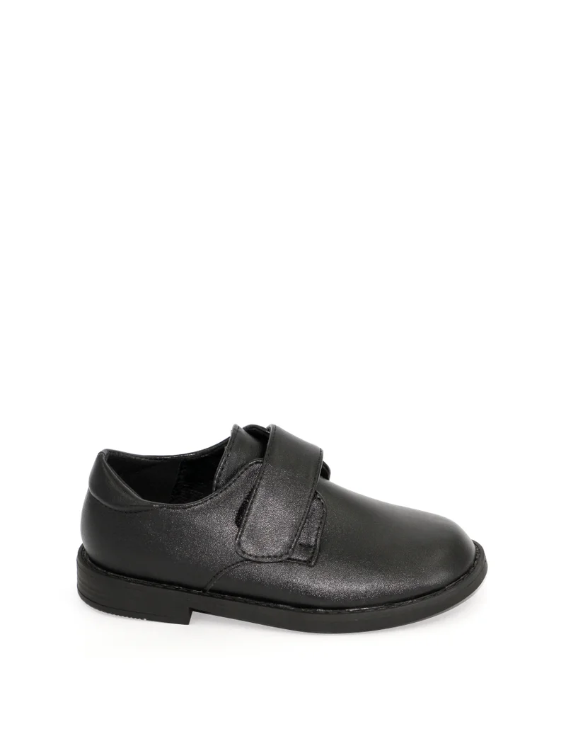 Geoomnii Boys School Shoes – Durable Black Formal Uniform Footwear for Kids | Anti-Slip Sole, Cushioned Insole, Easy Closure | Ideal for Daily Use & School Activities