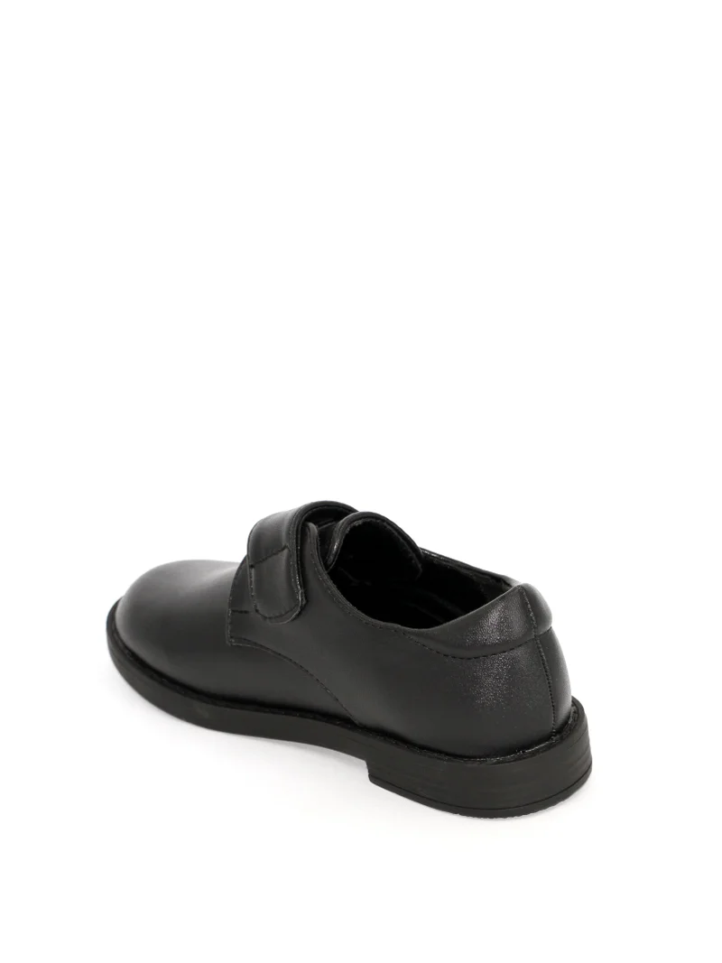 Geoomnii Boys School Shoes – Durable Black Formal Uniform Footwear for Kids | Anti-Slip Sole, Cushioned Insole, Easy Closure | Ideal for Daily Use & School Activities