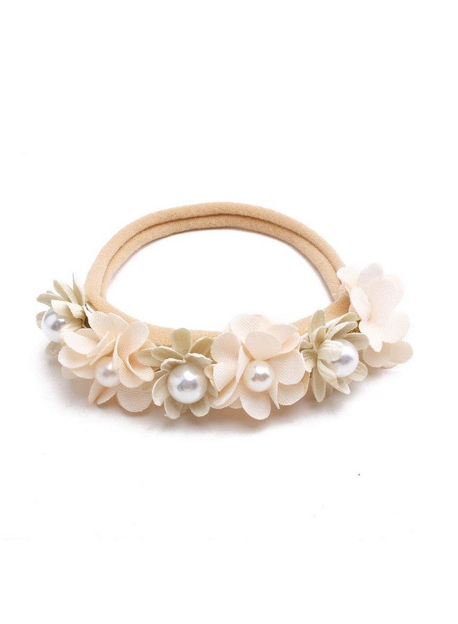 mligril Baby Girl Nylon Headbands Flower Hair Bows Accessories-Elastic Hair Band Crown Handmade FLoral Wraps Birthday Gifts for Girls Newborn Infant Toddler 3Pcs - Image 4