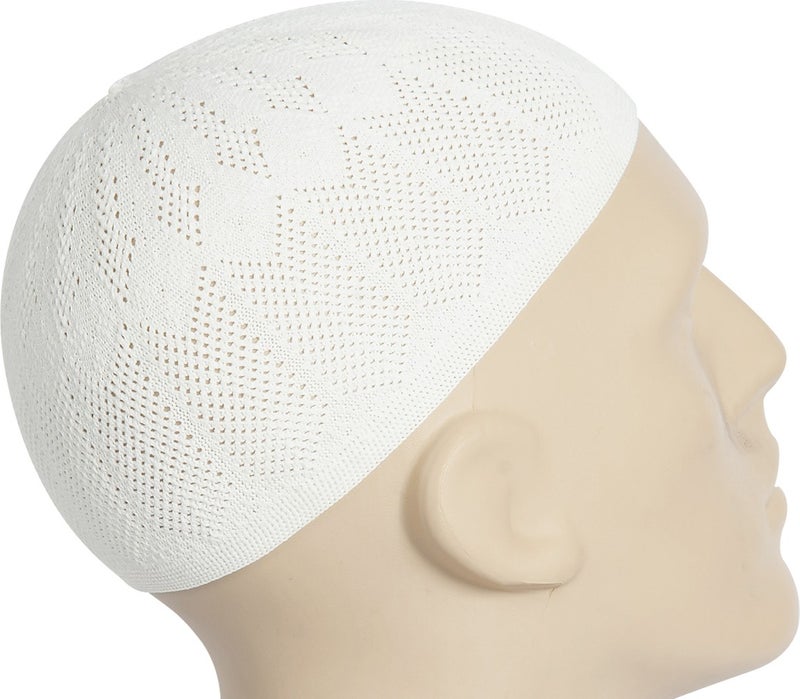 İhvan Online Sapphire Fine Knitted Lace Prayer Skull White 1 Piece  - Image 1
