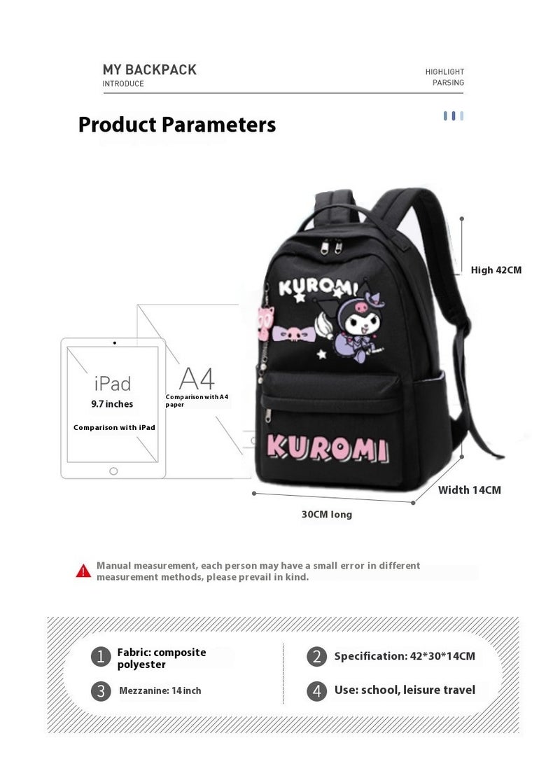 general 16-Piece Cartoon Kuromi Backpack Set - Image 3
