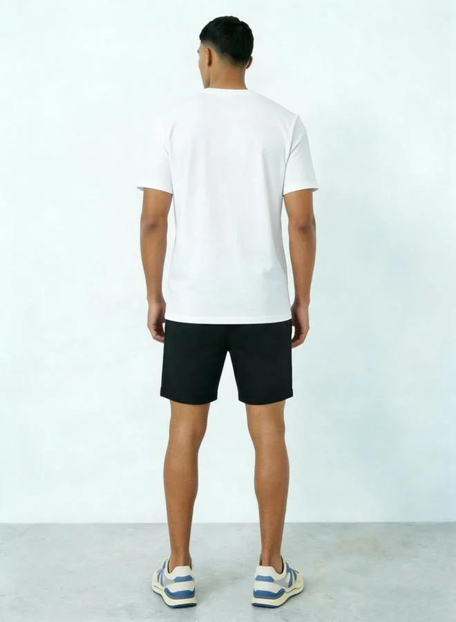 Take Two men's graphic print round neck short sleeve T-shirt with shorts set