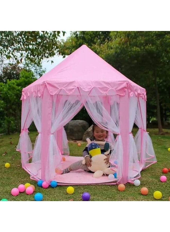 Hexagon Castle Kids Play Tent – Foldable & Portable (135×140 cm) - Image 1